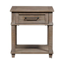 Parkland Falls Rectangular End Table in Weathered Taupe