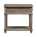 Parkland Falls Rectangular End Table in Weathered Taupe