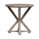 Parkland Falls Round End Table in Weathered Taupe