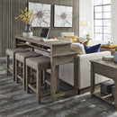 Liberty Parkland Falls Console Bar Table in Weathered Taupe