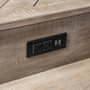 Parkland Falls Console Bar Table in Weathered Taupe