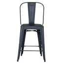 Liberty Furniture Vintage Series Bow Back Counter Chair in Navy (Set of 2) image