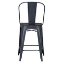 Liberty Furniture Vintage Series Bow Back Counter Chair in Navy (Set of 2)