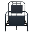 Vintage Series Twin Metal Bed in Navy