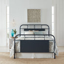 Liberty Furniture Vintage Series King Metal Bed in Navy