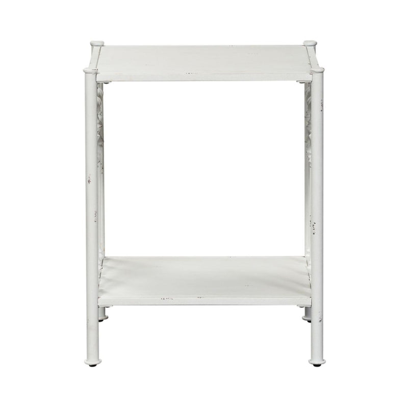 Liberty Furniture Vintage Series Open Nightstand in Antique White