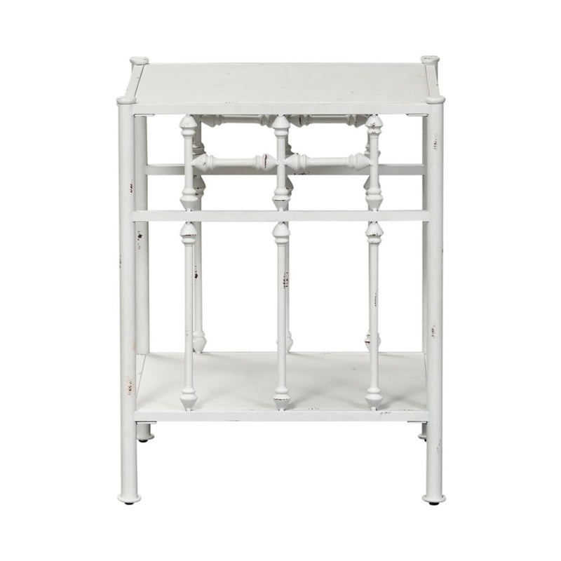 Liberty Furniture Vintage Series Open Nightstand in Antique White