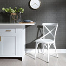Liberty Furniture Vintage Series X Back Side Chair in Antique White (Set of 2)