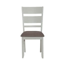 Liberty Furniture Brook Bay Slat Back Uph Side Chair (Set of 2) in Textured White