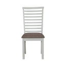 Liberty Furniture Brook Bay Uph Ladder Back Side Chair (Set of 2) in Textured White