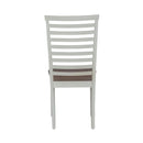 Liberty Furniture Brook Bay Uph Ladder Back Side Chair (Set of 2) in Textured White