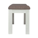 Liberty Furniture Brook Bay Uph Dining Bench in Textured White