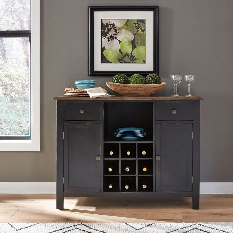 Liberty Furniture Carolina Crossing Server in Black