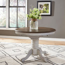 Carolina Crossing Pedestal Table Set- White