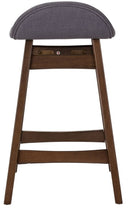 Liberty Furniture Space Saver 24" Counter Chair (Grey) in Satin Walnut (Set of 2)