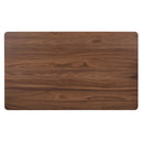 Space Saver Rectangular Leg Table in Satin Walnut