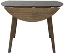 Liberty Furniture Space Saver Drop Leaf Table in Satin Walnut
