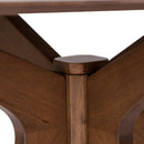 Space Saver Round Pedestal Table in Satin Walnut