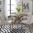 Space Saver Round Pedestal Table in Satin Walnut image