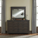 Thornwood Hills Bookcase Bed, Dresser & Mirror, Night Stand image