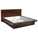 Jessica Eastern King & Queen Platform Bed with Rail Seating Cappuccino