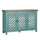 Kensington 3 Door Accent Cabinet in Turquoise