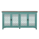 Kensington 4 Door Accent Cabinet in Turquoise