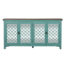 Liberty Furniture Kensington 4 Door Accent Cabinet in Turquoise image