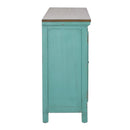 Kensington 4 Door Accent Cabinet in Turquoise