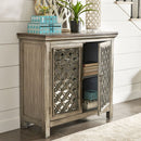 Liberty Furniture Westridge 2 Door Accent Cabinet in Wire Brushed Gray and White