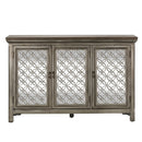 Liberty Furniture Westridge 3 Door Accent Cabinet in Wire Brushed Gray and White image