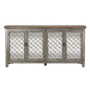 Liberty Furniture Westridge 4 Door Accent Cabinet in Wire Brushed Gray and White image