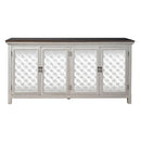 Liberty Furniture Westridge 4 Door Accent Cabinet in Wire Brushed Gray and White image