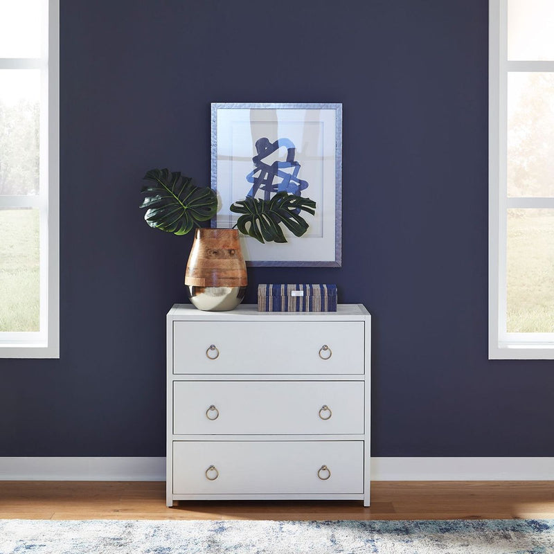 Liberty Furniture Midnight Accent Cabinet in Wire Brushed White