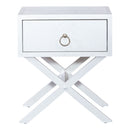 Liberty Furniture Midnight 1 Drawer Accent Table in Wire Brushed White image