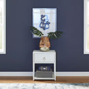 Liberty Furniture Midnight 1 Shelf Accent Table in Wire Brushed White