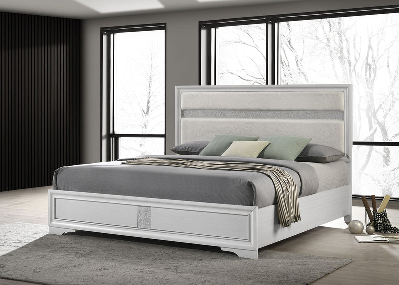 Miranda California King, E.King, Queen, Full, & Twin Bed Black & White
