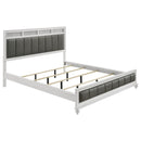 Barzini California King, E.King, & Queen Upholstered Panel Bed White