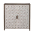 Chatfield Accent Console in Antique White with Tobacco Top EST SHIP TIME APPX 4 WEEKS