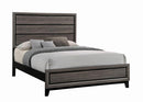 Watson Eastern King & Queen Bed Grey Oak and Black