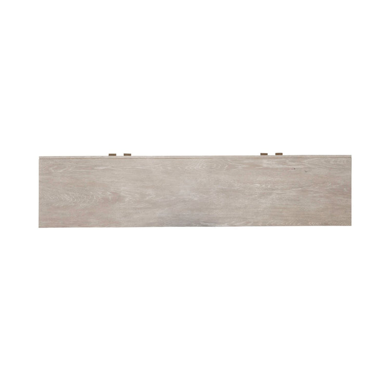 Liberty Furniture Kinsley 4 Door Accent Cabinet in Washed Taupe & Silver Champagne EST SHIP TIME APPX 4 WEEKS