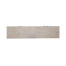 Kinsley 4 Door Accent Cabinet in Washed Taupe & Silver Champagne EST SHIP TIME APPX 4 WEEKS
