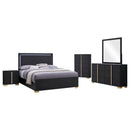 Marceline Bedroom Sets White & Black 4 & 5 Piece
