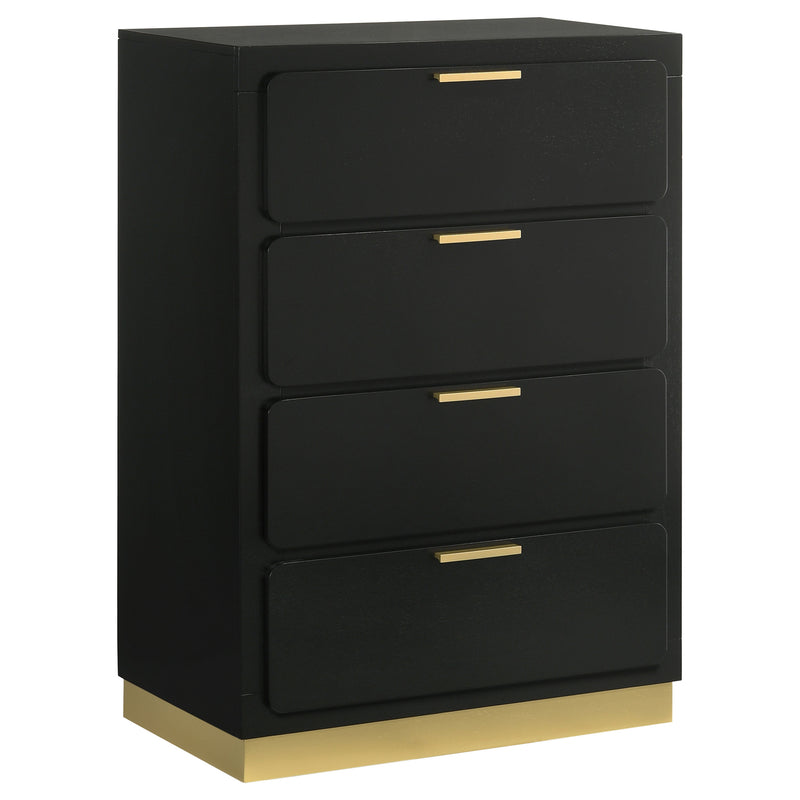 Caraway 4 Pc & Pc E.King, Cal.King, & Queen Bedroom Set Black & White
