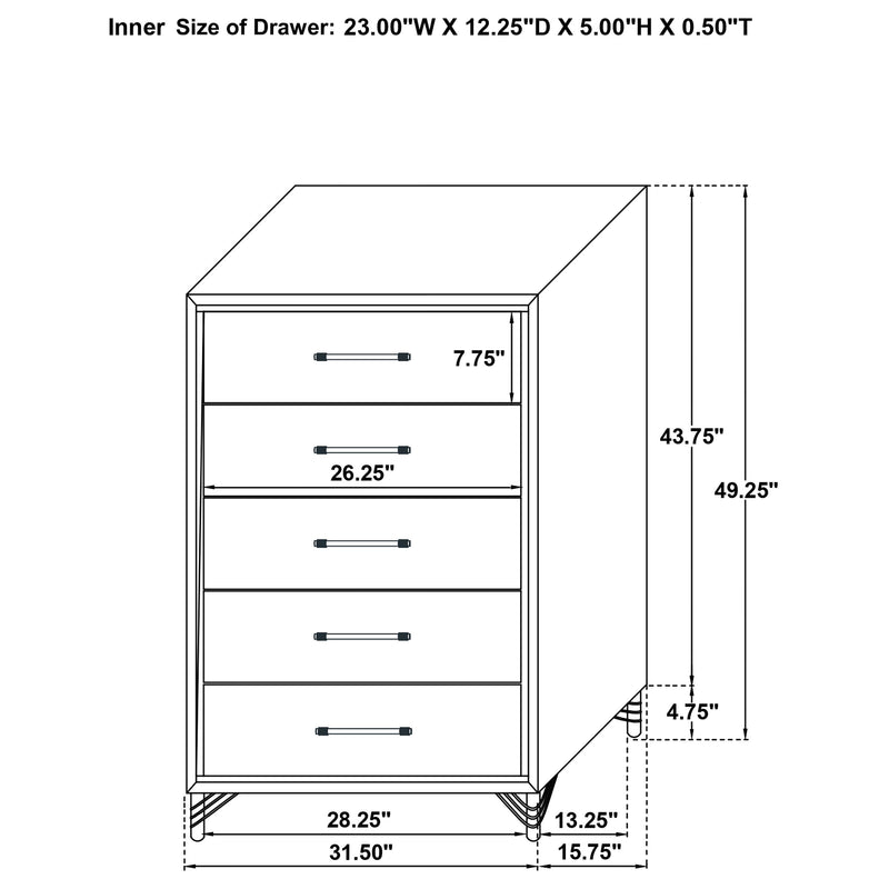 Lucia 5 Pc Bedroom Set