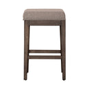 Arrowcreek Upholstered Console Stool in Weathered Stone