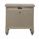 Americana Farmhouse 2 Drawer Nightstand in Dusty Taupe and Black image