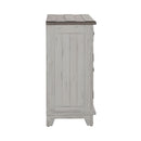 Liberty Furniture River Place Accent Cabinet in Riverstone White & Tobacco EST SHIP TIME APPX 4 WEEKS