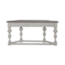 Liberty Furniture River Place Accent Console Table in Riverstone White & Tobacco EST SHIP TIME APPX 4 WEEKS