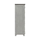 River Place 6 Drawer Chest in Riverstone White and Tobacco